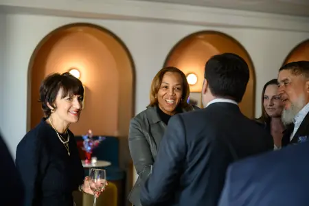 Jeanne Allen at a reception
