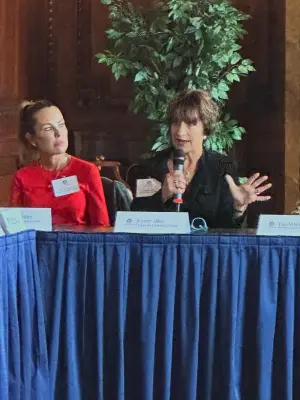 Jeanne Allen on a panel