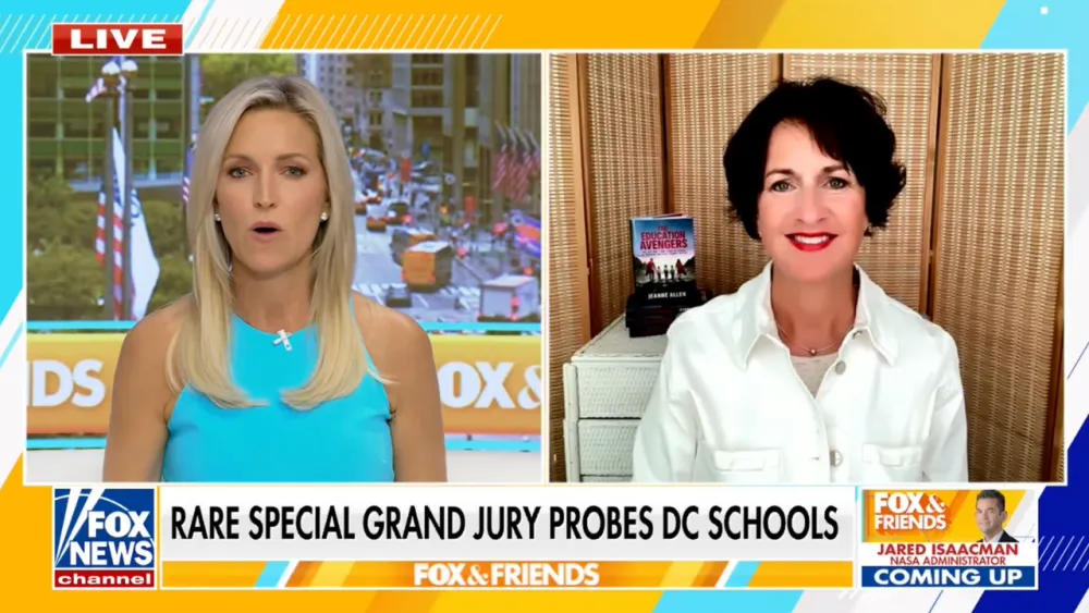 Jeanne Allen speaking on stage